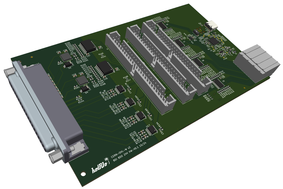 Axisymmetric view of the HotRIO F-HEE-DIO-24V-8I8O