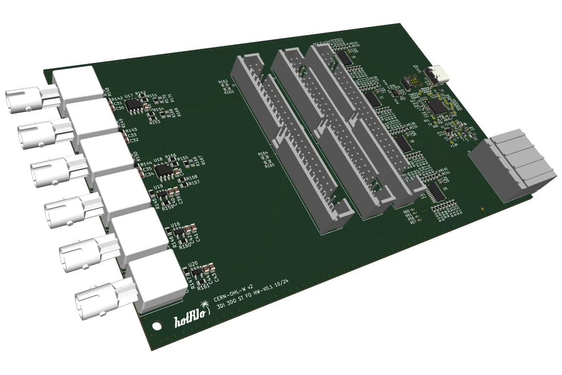 Axisymmetric view of the HotRIO FIO-3I3O board