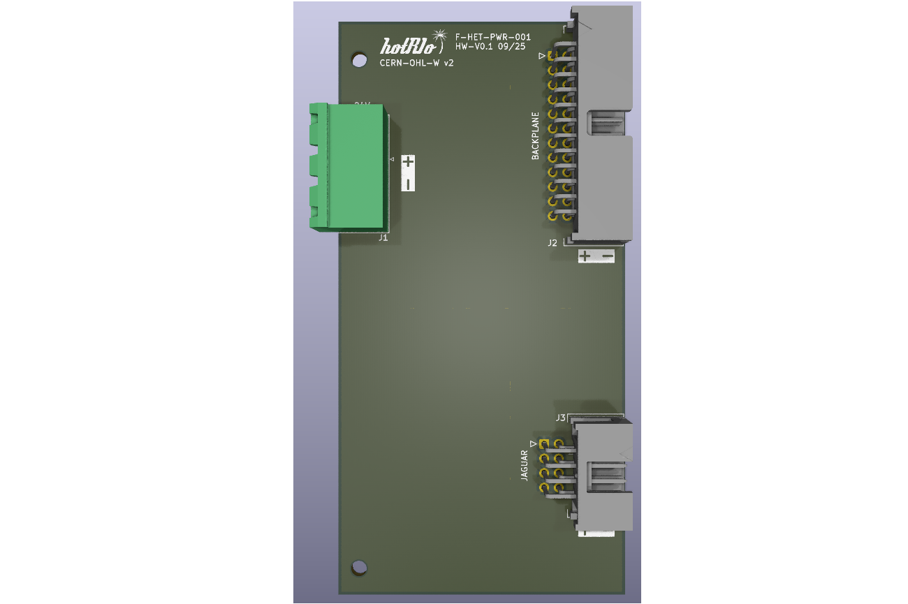 Top view of the Corcovado Power board